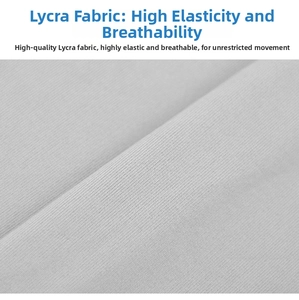 Close-up of premium Lycra fabric showing breathable texture and high elasticity