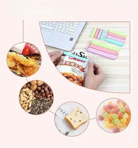 Multi-purpose macaron color plastic food bag clips sealing various snack packages
