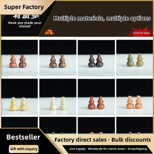 Natural Wood Gourd Shape Buddha Beads Sandalwood Ebony Rosewood Spacer Pendants For DIY Jewelry Making