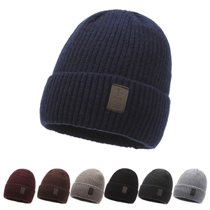 Heren Winter Gebreide Beanie Met Fleecevoering Warme Dikke Ribgebreide Beanie Outdoor Winddicht Fietsen Koude Muts Voor Heren