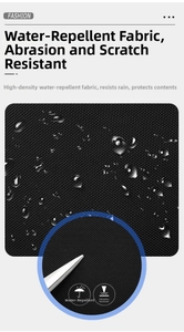 Waterproof and scratch-resistant fabric detail of men business crossbody bag