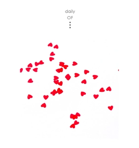 Flat lay of bulk heart-shaped red glitter sequins for nail art and DIY party decor