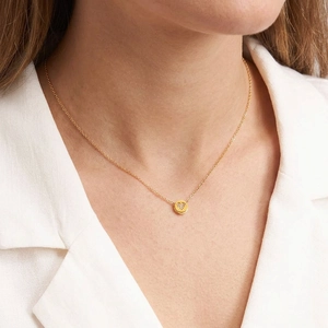 Collana Con Ciondolo Emoji Acciaio Inossidabile Minimalista Disco Rotondo Smiley Cuore Luna Gioielli Per Donna