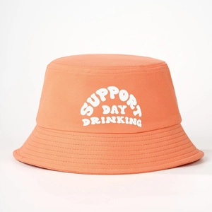 Bob orange corail avec imprimé Support Day Drinking et protection solaire réglable outdoor