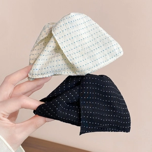 Minimalist polka dot triangle shark hair clips with textured fabric for stylish women
