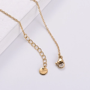 18k gold plated stainless steel bracelet with lobster clasp and adjustable chain