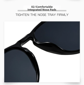 Detail showing comfortable integrated nose pads of oversized vintage black sunglasses