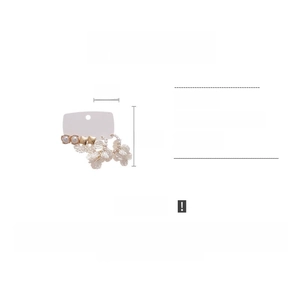 Macro view of square petal tassel earrings with rhinestones and faux pearls for women