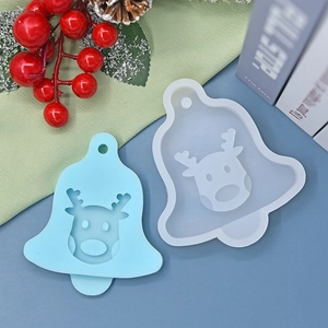 Christmas bell and reindeer silicone molds for DIY baking and festive cake decorating