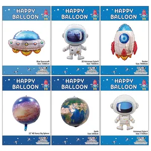 Palloncini in Alluminio Tema Spazio Esterno Astronauta Razzo Astronaave Decorazioni Festa Galassia per Compleanno Celebrazione Regalo Bambini