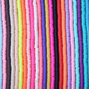 Bohemian Colorful Polymer Clay Heishi Beads Flat Round Disc Spacer Beads For DIY Necklace Bracelet Making Accessory