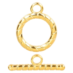 Fermoir à bascule OT en acier inoxydable 304 doré pour la création de bijoux DIY