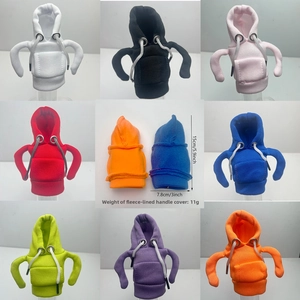Detailed size specifications for mini hoodie car gear shift knob cover in 8 colors