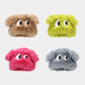 Cute Plush Bucket Hat Faux Fur Monster Big Eyes Thickened Warm Windproof Winter Casual Outdoor For Women