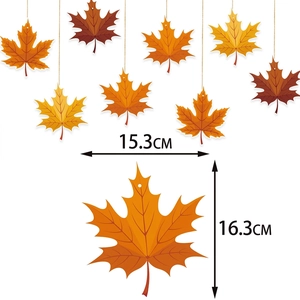 Decorazioni pendenti a foglia d'acero autunnale con specifiche di misura di 16,3 cm