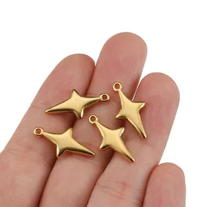 Stainless Steel Star Pendants Starburst Charms North Star For DIY Jewelry Making Necklace Bracelet Findings Accessory