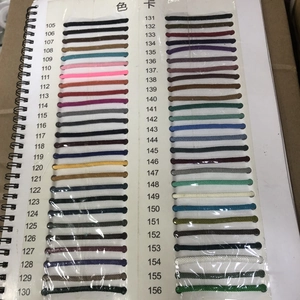 52-color sample chart for 3mm braided Milan cord bracelets with numbered labels