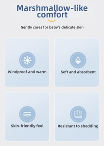 Features of baby hooded towel: windproof, high absorption, soft touch, and no shedding
