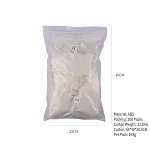 Extra long C-curve coffin fake nails 504pcs bulk pack in translucent milky white ABS