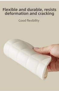 Detail showing high flexibility of the diamond pattern silicone heat resistant mat