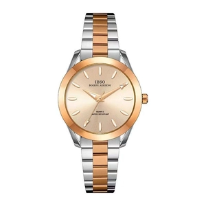 Orologio da donna minimalista in acciaio inossidabile bicolore argento e oro rosa e oro