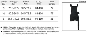 Detailed size guide table for slim fit square neck dress with bust and waist measurements
