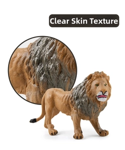 Detailed view of realistic lion model showing clear skin texture and fine fur muscle lines
