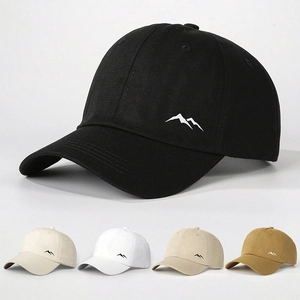 Mountain Embroidered Baseball Cap Polyester Adjustable Sun Protection Outdoor Casual Sport Hat For Men Women