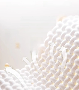 Macro shot of waterproof tech fibers with breathable weave structure for rugs