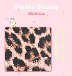 Close-up of premium leopard print PU leather binder showing fine texture and detail
