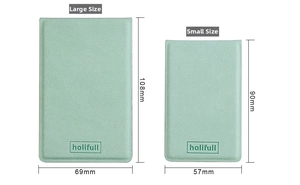 Detailed dimensions of foldable PU leather makeup mirrors in large and small sizes