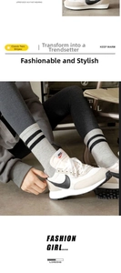 Detail of grey knitted crew socks with classic black and white stripes for athletic style