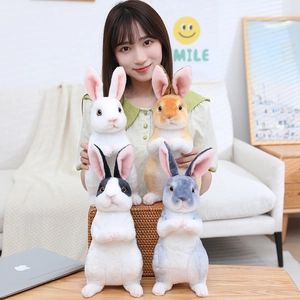 Detailed plush rabbit skin showing soft faux fur textures in realistic bunny designs