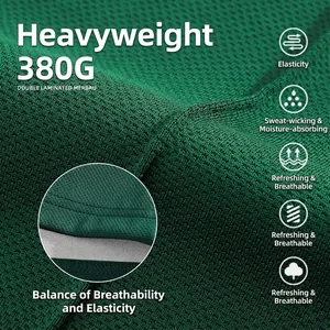 Men's heavyweight 380G dark green pineapple lattice quick-dry breathable mesh shorts