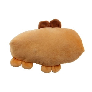 Detailed back view of a plush Capybara storage bag with soft brown faux fur texture