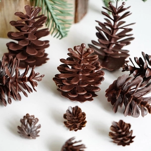 Realistic Artificial Pine Cones Plastic Brown Decorative Pinecones For Christmas Wreath Garland DIY Crafts Winter Ornament