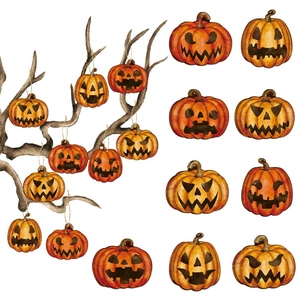 Halloween Pumpkin Hanging Decorations Paper Jack-O-Lantern Garland For Festival Party Home Decor Ornaments