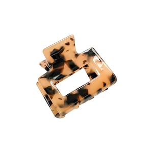 Classic tortoise shell acetate square hair claw clip for vintage women hairstyles