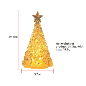 Detail showing dimensions of amber LED Christmas tree light with 10.4cm height