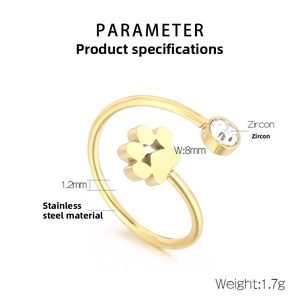 Dimensions techniques de la bague patte de chat avec largeur 8mm et épaisseur 1,2mm