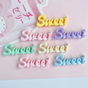 Breloques Sweet en résine couleurs macaron pour pinces à cheveux DIY et loisirs créatifs