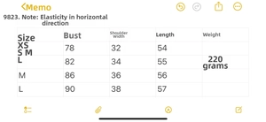 Size guide for women's double-breasted tweed vest and high-waisted skirt set