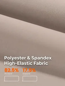 Close-up of high-elasticity polyester and elastane fabric for yoga pants in coffee color