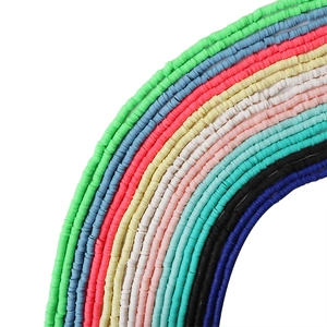 Bunte 4mm Polymer-Ton-Perlen für handgefertigte DIY-Schmuckarmbänder und Halsketten
