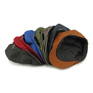 Vintage cotton newsboy caps for men and women available in multiple solid colors