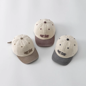 Casquette De Baseball En Coton Pour Enfants Bloc De Couleur Broderie New York Chapeau De Soleil Pour Tout-Petits