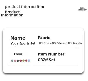 Detail of fabric blend with 65% nylon and 25% polyester for yoga sports shorts