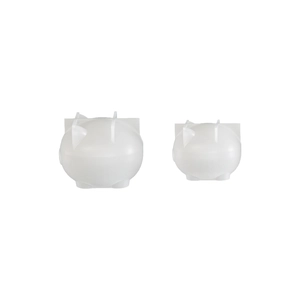 Two different sizes of pig-shaped silicone molds for DIY resin candles and plaster crafts