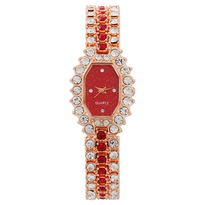 Luxury Women Quartz Watch Rhinestone Inlaid Metal Bracelet Wristwatch Fashion Square Dial Elegant Shiny Jewelry Clock
