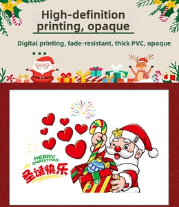 Détail de stickers Noël en PVC épais avec impression numérique haute définition